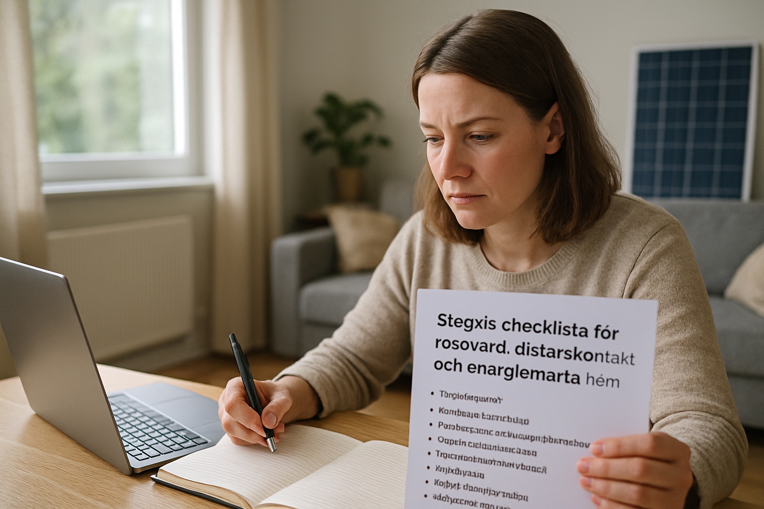 Stegvis checklista för resevård, distanskontakt och energismarta hem